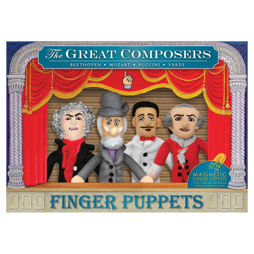 Classic Composers Plush Finger Puppet Magnet Set